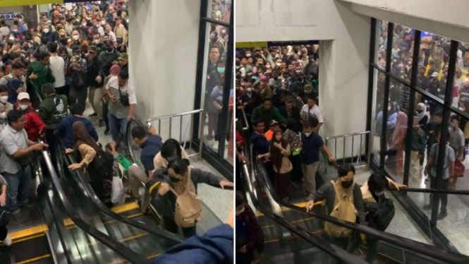 Detik-detik Kepanikan Saat 2 Eskalator Tiba-tiba Nyala Saat Dinaiki