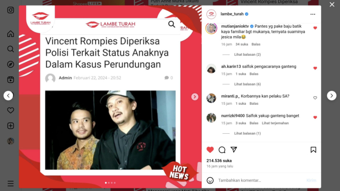 Yakup Hasibuan dan Vincent Rompies