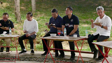 Presiden Jokowi bersama Sejumlah Menteri Kabinet Bermalam di IKN Nusantara