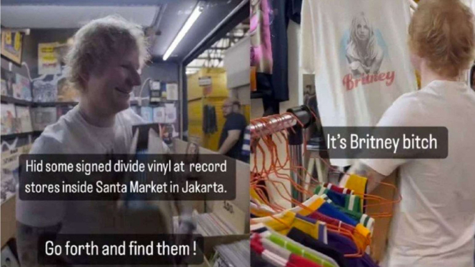Ed Sheeran Terciduk di Pasar Santa Jakarta Selatan