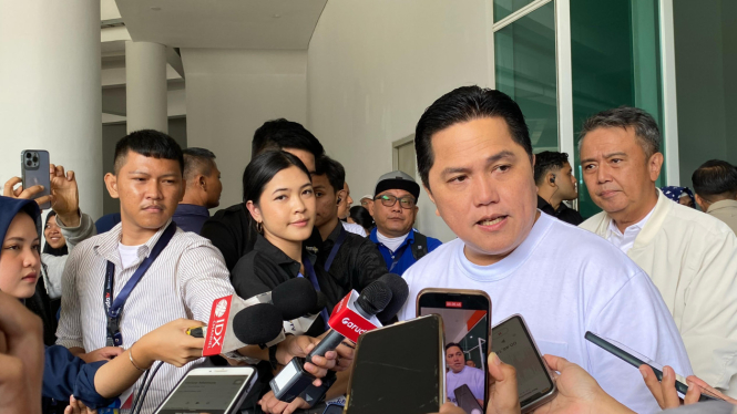 Menteri BUMN Erick Thohir di GBK