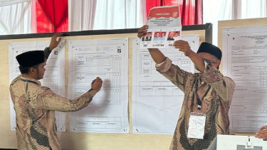 Ilustrasi rekapitulasi suara Pilpres 2024 di TPS