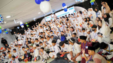 PNM Peduli menggelar santunan anak yatim serentak di 62 cabang PNM 