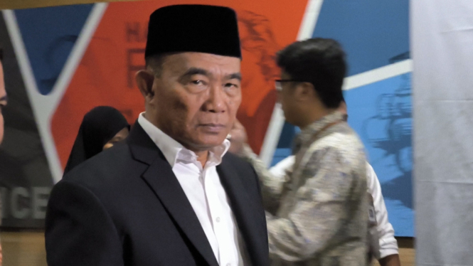 Menko Bidang Pembangunan Manusia dan Kebudayaan (PMK) Muhadjir Effendy dan sejumlah tokoh menghadiri peluncuran buku Haedar Nashir 'Jalan Baru Moderasi Beragama' di Perpusnas, Jakarta Pusat, Senin, 4 Maret 2024 malam