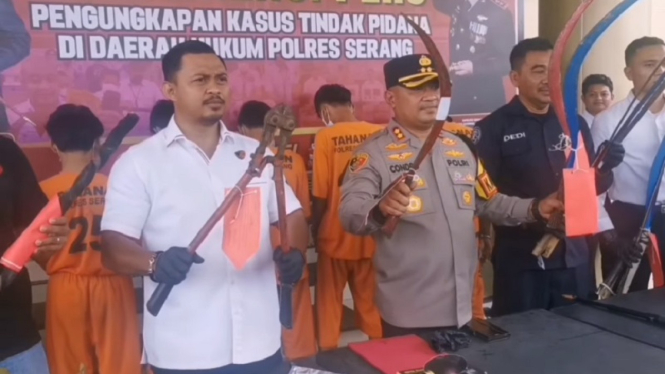 Polres Serang Kota mengamankan komplotan geng motor 