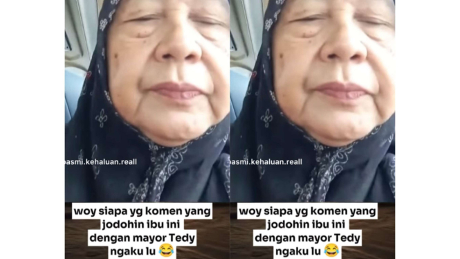 Seorang ibu-ibu kesal saat dijodohkan dengan Mayor Teddy