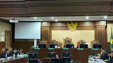 Dadan Tri Yudanto di ruang sidang Pengadilan Tipikor pada PN Jakpus