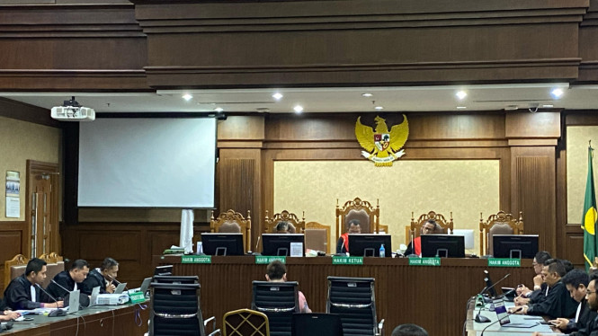 Dadan Tri Yudanto di ruang sidang Pengadilan Tipikor pada PN Jakpus
