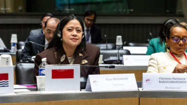 Ketua DPR RI Puan Maharani saat menghadiri Konferensi Tingkat Tinggi (KTT) Ketua Parlemen Perempuan Dunia bertajuk Women Speakers Summit 2024 di Perancis.