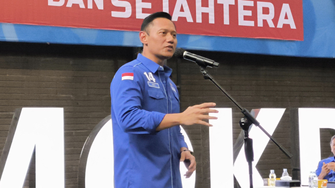 Ketua Umum Partai Demokrat, Agus Harimurti Yudhoyono (AHY) di Kantor DPP Partai Demokrat, Jakarta Pusat, Jumat, 8 Maret 2024