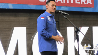 Ketua Umum Partai Demokrat Agus Harimurti Yudhoyono (AHY) di Kantor DPP Partai Demokrat, Jakarta Pusat, Jumat, 8 Maret 2024