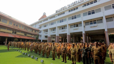 ASN di Pemerintah Kota Tangerang saat apel pagi