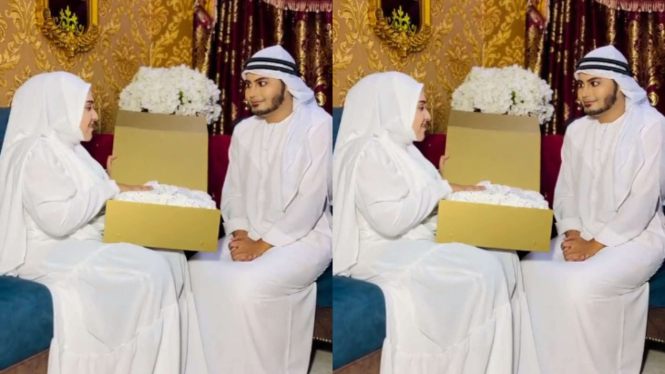 Syed Muhammad Syah Hasif Buatkan Mukena untuk Istri