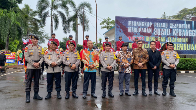 Kabaharkam Polri Komjen Fadil Imran usai upacara HUT ke-72 Korsabhara Polri.