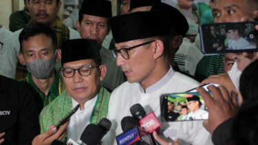 Waketum DPP PPP Rusli Effendi dan Ketua Bappilu PPP Sandiaga Uno. 