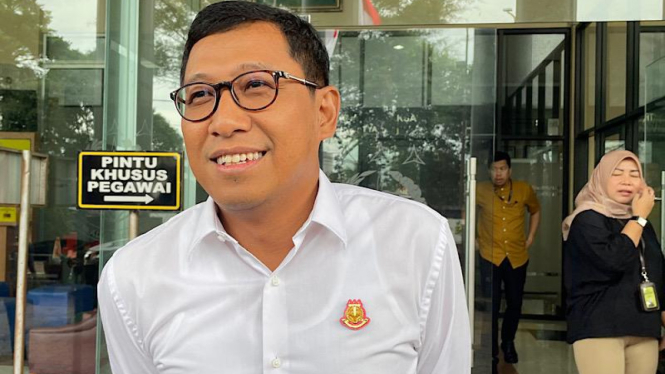 Kajari Jaksel Haryoko Ari Prabowo di kantornya pada Jumat 15 Maret 2024.