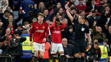 Pemain Manchester United, Amad Diallo Mendapatkan Kartu Merah