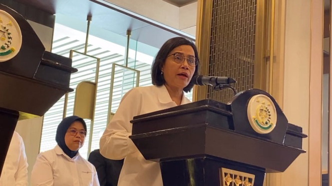 Menteri Keuangan (Menkeu) Sri Mulyani melaporkan dugaan korupsi di LPEI