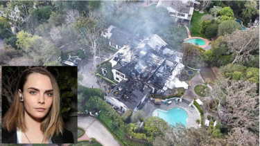 Rumah Cara Delevingne terbakar di California