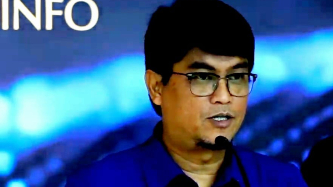 Plt. Kepala Badan Kepegawaian Negara (BKN), Haryomo Dwi Putranto, dalam konferensi pers di Kementerian Kominfo, Jakarta, Selasa, 19 Maret 2024.