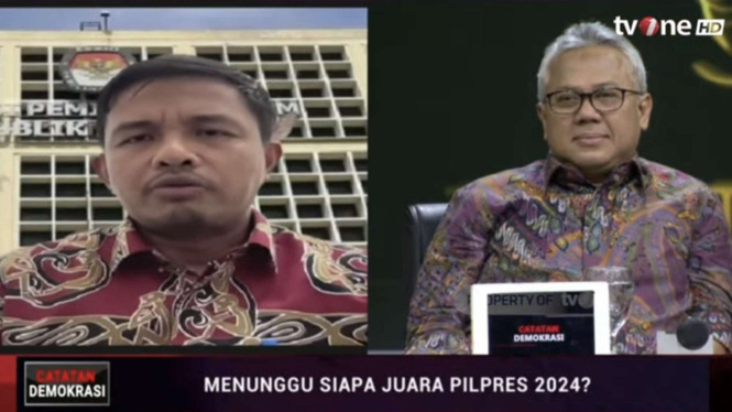 Komisioner KPU Idham Holik di Catatan Demokrasi tvOne