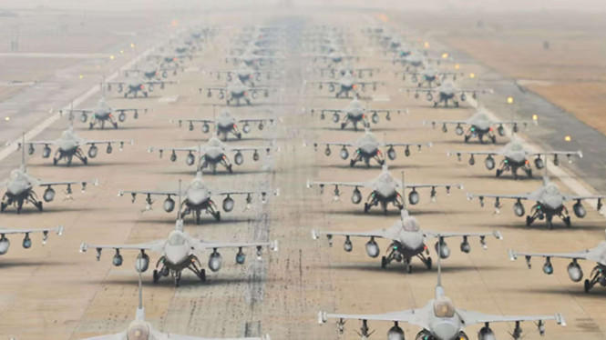 Ilustrasi pesawat militer Afrika
