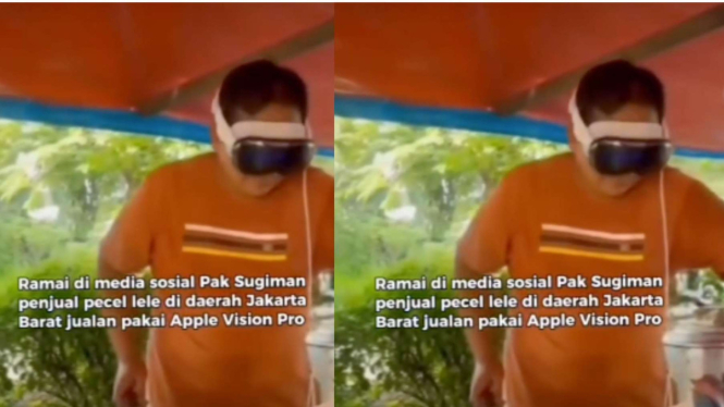 Tukang Soto Jualan Pakai Apple Vision Pro Seharga Puluhan Juta