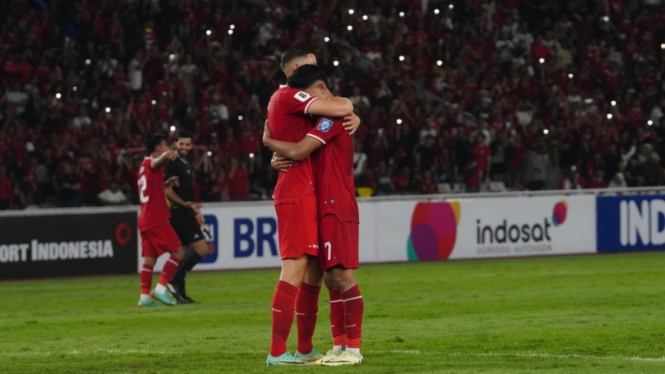 Timnas Indonesia saat mengalahkan Vietnam