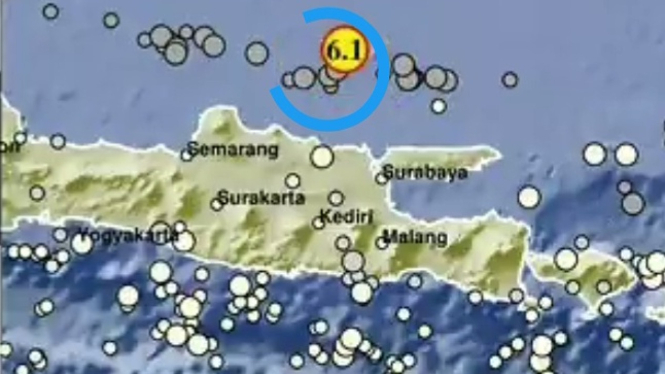 Gempa bumi magnitudo 6,1 mengguncang Tuban, Jawa Timur