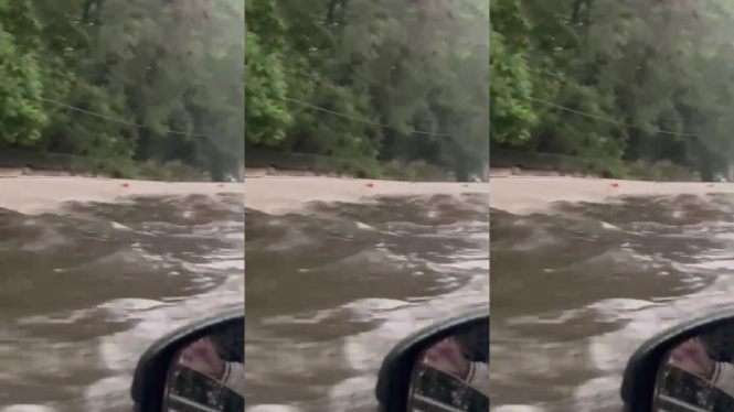 Banjir di ruas tol bandara