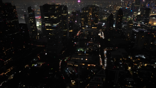 Peringatan Earth Hour 2024 di SCBD Kembali Padamkan lampu selama 90 menit.