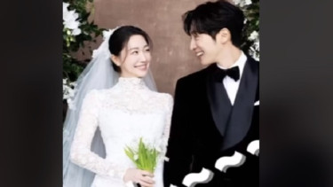 Lee Sang Yeob dan sang istri.