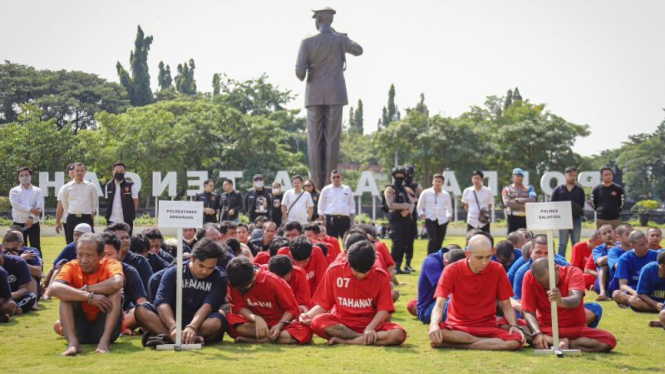 Pelaku yang diamankan Polda Jateng hasil Operasi Pekat Candi 2024 bulan Ramadhan