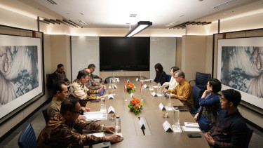 Peremuan Bilateral Menteri Koordinator Bidang Perekonomian, Airlangga Hartarto dan Menteri Perdagangan dan Industri Singapura Gan Kim Yong