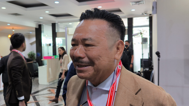 Wakil Ketua Tim Pembela Hukum Prabowo-Gibran, Otto Hasibuan di Gedung MK, Jakarta Pusat, Kamis, 28 Maret 2024