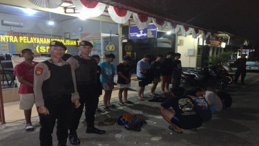 Belasan remaja diamankan lantaran hendak perang sarung di Kendal