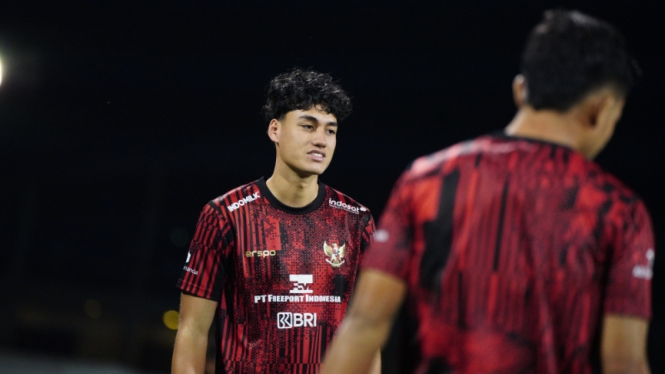 Rafael Struick latihan bersama Indonesia U-23