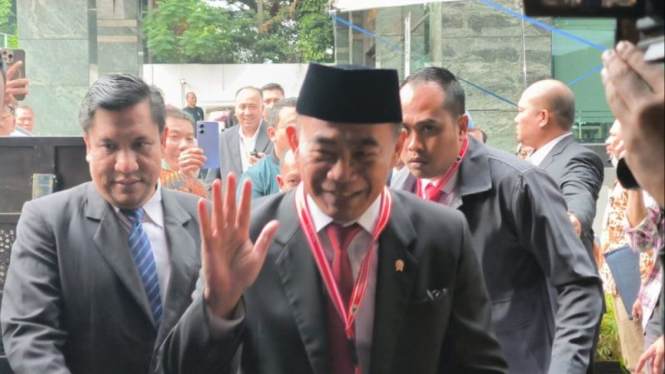 Menko PMK Muhadjir Effendy hadir dalam sidang di MK sebagai saksi.