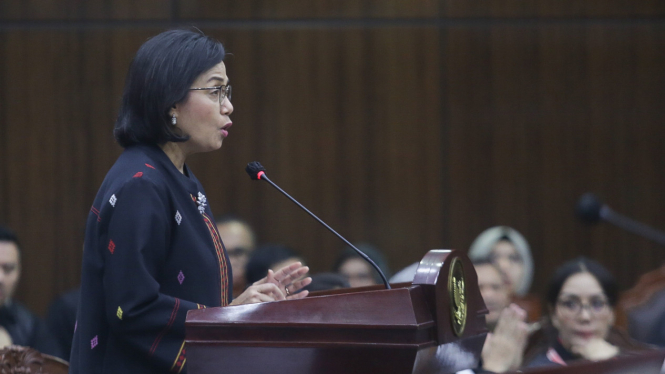 Menkeu Sri Mulyani Hadiri Sidang Perselisihan Hasil Pilpres 2024