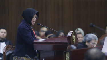 Mensos Tri Rismaharini Hadiri Sidang Perselisihan Hasil Pilpres 2024