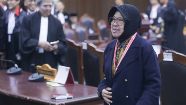 Mensos Tri Rismaharini Hadiri Sidang Perselisihan Hasil Pilpres 2024