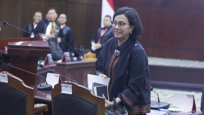 Menkeu Sri Mulyani Hadiri Sidang Perselisihan Hasil Pilpres 2024