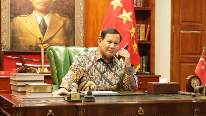 Momen Prabowo Subianto terima telepon dari Presiden Turki, Recep Tayyip Erdogan