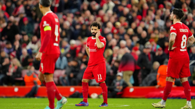 Ekspresi kecewa pemain Liverpool