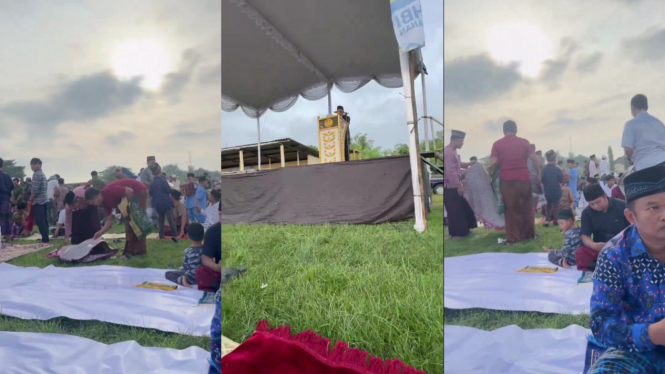 Jemaah salat Id bubar saat khotib menyampaikan khotbah berbau politik