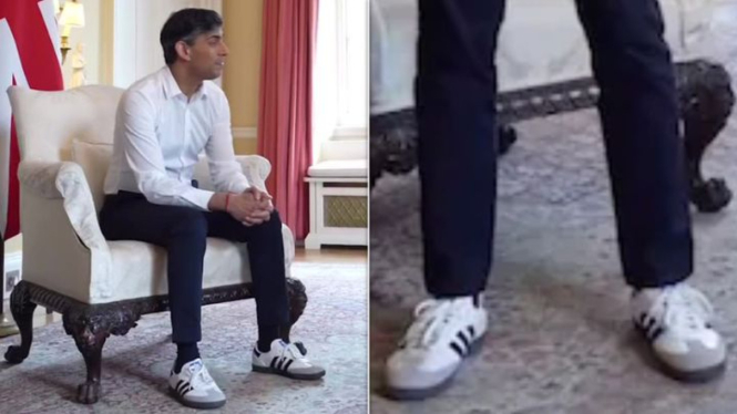 PM Inggris Rishi Sunak Menggunakan Sepatu Adidas Samba