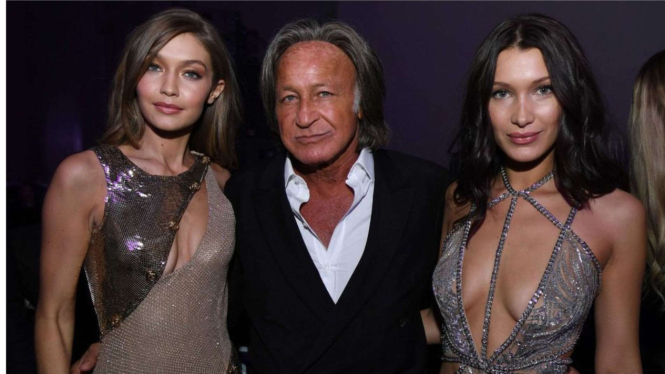 Gigi, Bella dan ayah mereka Mohamed Hadid