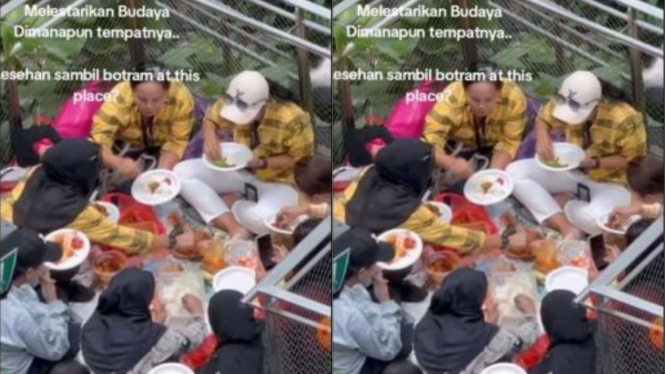 Rombongan Emak-emak Makan di Bandara Changi Singapura