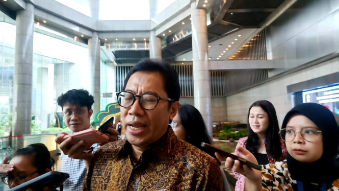 Direktur Penilaian Perusahaan Bursa Efek Indonesia (BEI), I Gede Nyoman Yetna, di Gedung BEI Jakarta, Selasa, 16 April 2024.