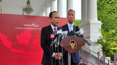 Menkominfo, Budi Arie Setiadi usai mendampingi Presiden Jokowi bertemu CEO Apple